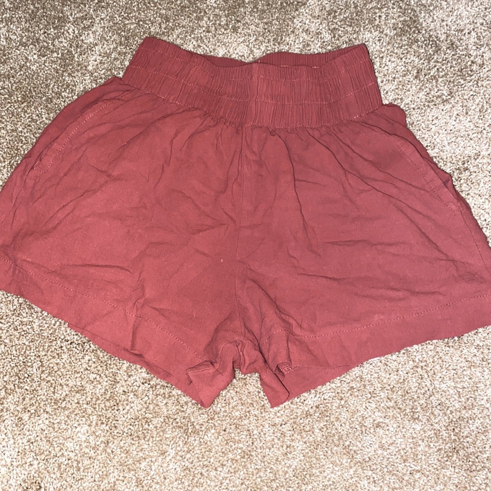 Coral High Waisted Shorts